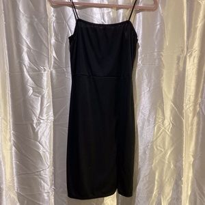 Square Neck Bodycon Mini Dress Black
